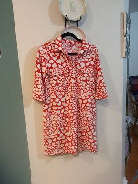 PERSIFOR ORANGE AND WHITE DRESS